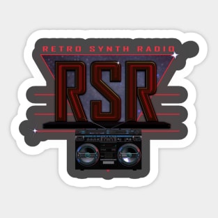 Retro Synth  Radio  Logo design Sticker